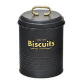 Pote Porta Mantimento Biscoito Metal Preto 19cm - Ela Decora